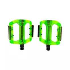 Par Pedal Plataforma Bicicleta Freestyle 1/2 Rosca Fina Acrílico Crystal