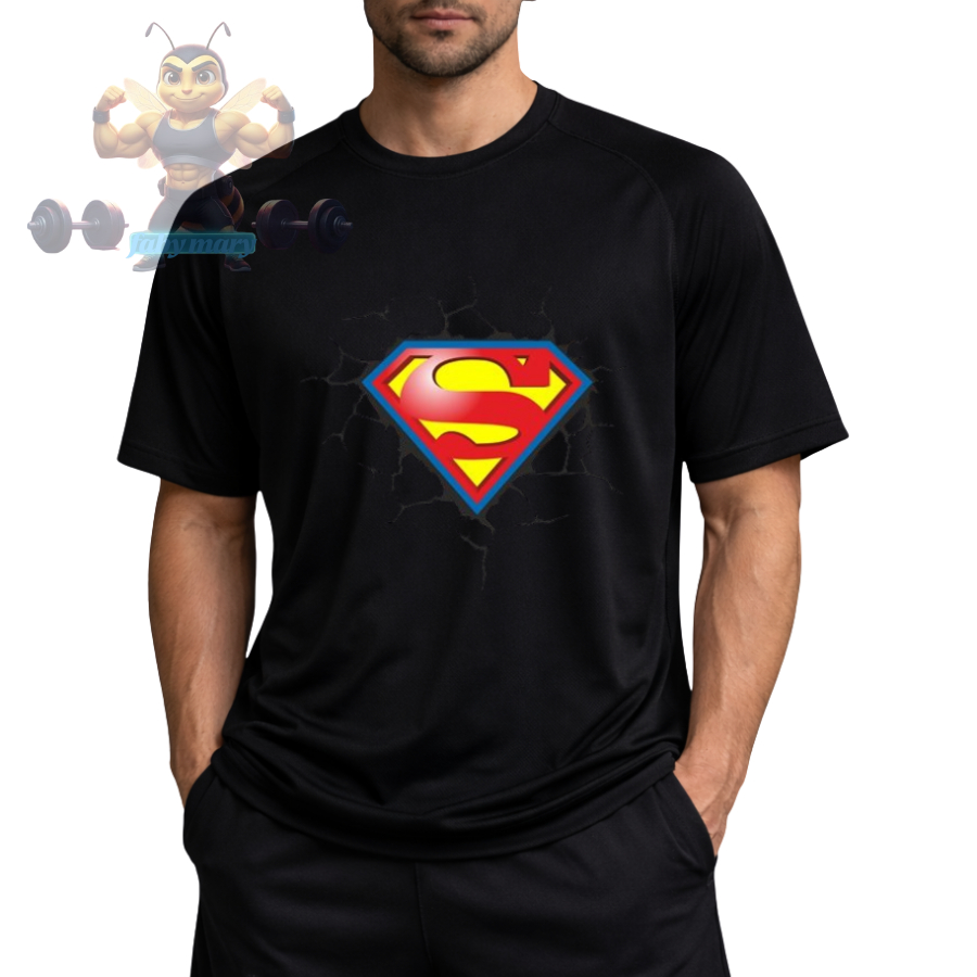 Camiseta Esportiva Premium SUPERMEN - Tecnologia Dry-Fit Leve Academia Lazer Esporte Corrida