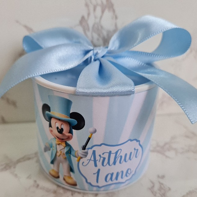 Kit Tubolatas Personalizadas MICKEY CIRCO | Lembrancinha Maternidade | Aniversário | Chá de Bebê | 5x6 - Vários temas