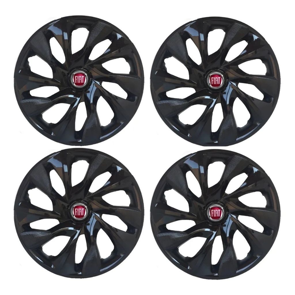 JOGO DE CALOTA DS4 PREMIO PRETO BRILHANTE FIAT