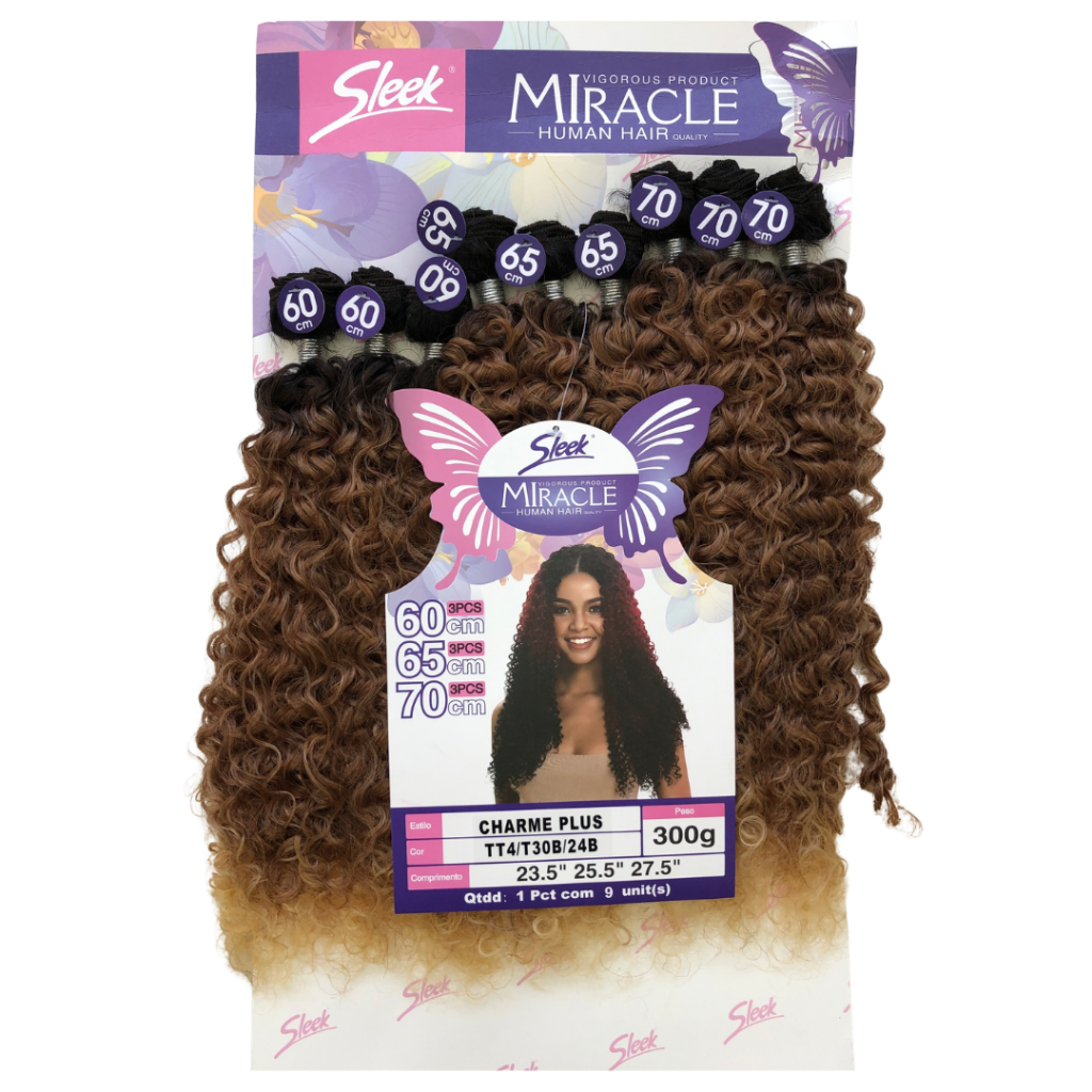 Cabelo Cacheado Charme Plus Sleek Miracle 70cm 300gr Ultra Macio