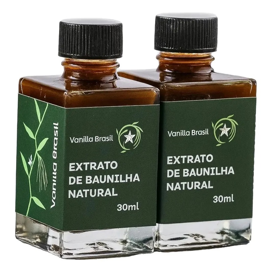 Kit 2 Extratos De Baunilha Natural Concentrado Especial Culinária Confeitaria Vanilla Brasil 30ml em Oferta na Shopee