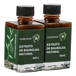 Kit 2 Extratos De Baunilha Natural Concentrado Especial Culinária Confeitaria Vanilla Brasil 30ml em Oferta na Shopee