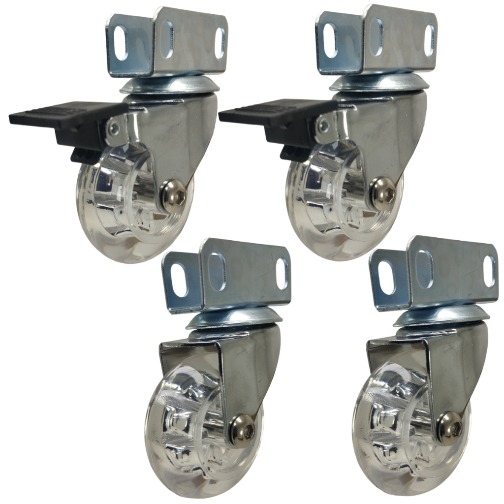 Rodízio Rodinha para moveis anti risco roda silicone gel 50mm perfil / Chapa U em Oferta na Shopee