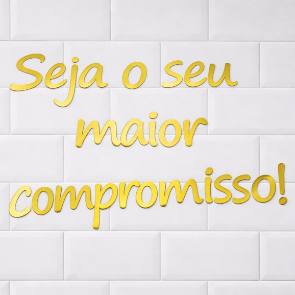 Frase "Você É o Seu Melhor Investimento!" Espelho Decorativo em Acrílico Espelhado — R$ 14,99 em Shopee