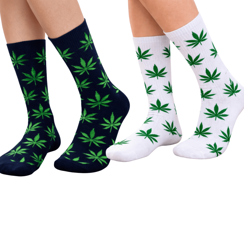 Meia Cano Alto Algodão Estampa Folha Maconha Erva Cannabis Marijuana Hemp Dollar Unissex Bob Marley em Oferta na Shopee