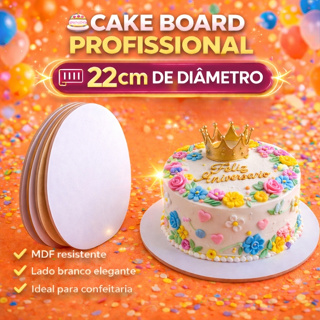 10 Cake Board 22cm Supla Branco Tabuleiro Bolo Em Mdf Redondo em Oferta na Shopee