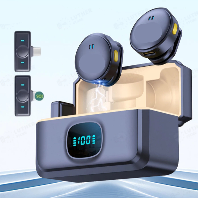 Microfone mini De Lapela Sem Fio Para iPhone/Android Profissional Magnético Redução de Ruído em Oferta na Shopee