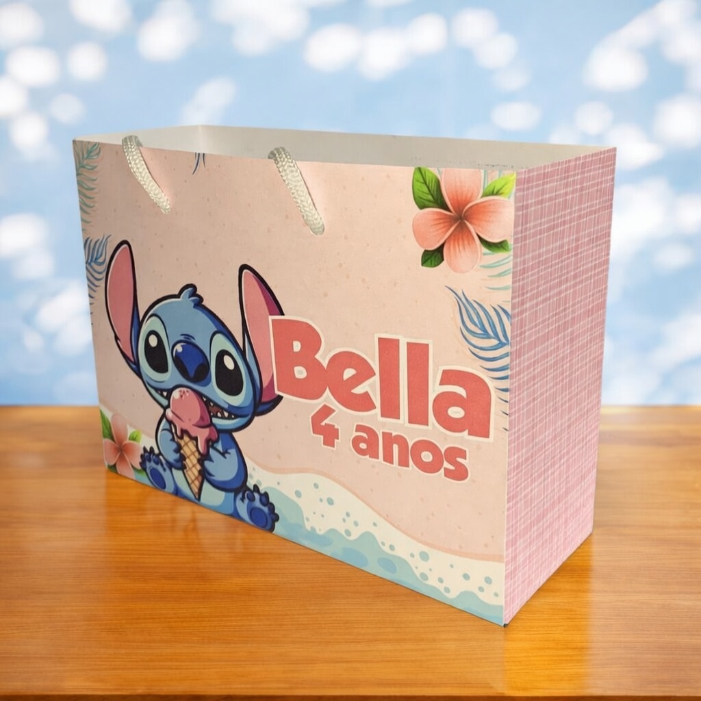 KIT 10 A 40 SACOLINHAS PERSONALIZADAS TEMA STITCH ANIVERSÁRIO FESTA INFANTIL LEMBRANCINHA | PEGUE E MONTE
