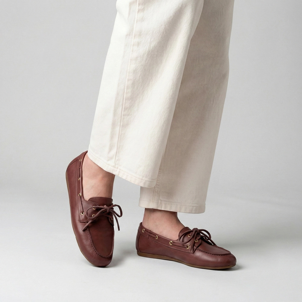 Mocassim Feminino Sider em Couro Bravvo Mocca - 13434BM - Andacco
