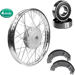 Roda Dianteira Titan 125 00/04 Fan 125 05/08 Cromado + Rolamentos + Lonas