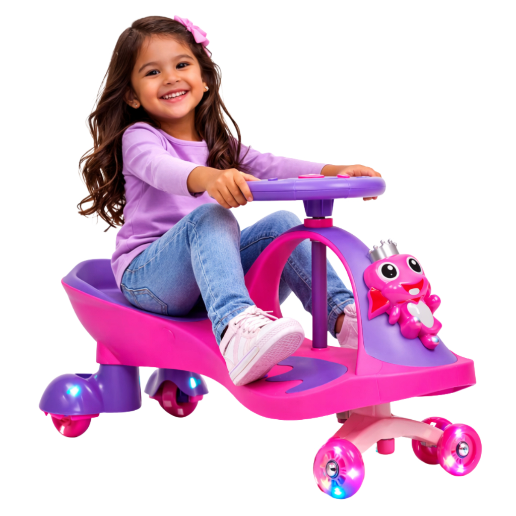 Carrinho de Rolimã Infantil Gira 360° Super Car Rodas LED Drift Suporta 100kg Menino Menina