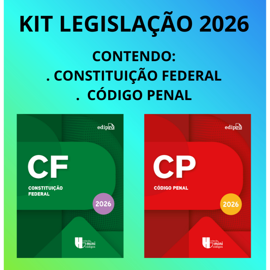 Livro Constituição Federal 2026 + Código Penal 2026 - Coleção Minicódigos - Livros de direito