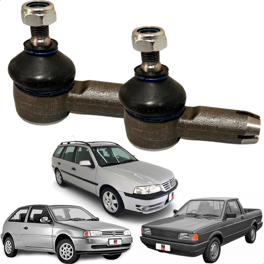 Par de Terminal Direção Gol Parati Saveiro Rosca Femea.... em Oferta na Shopee