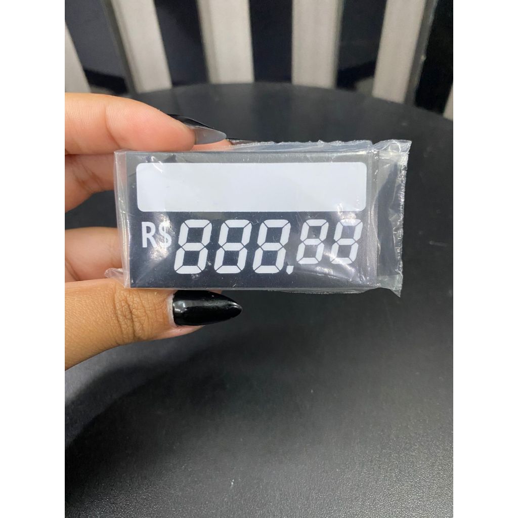 50 Etiquetas De Preço Pvc Reutilizável Precificador Média