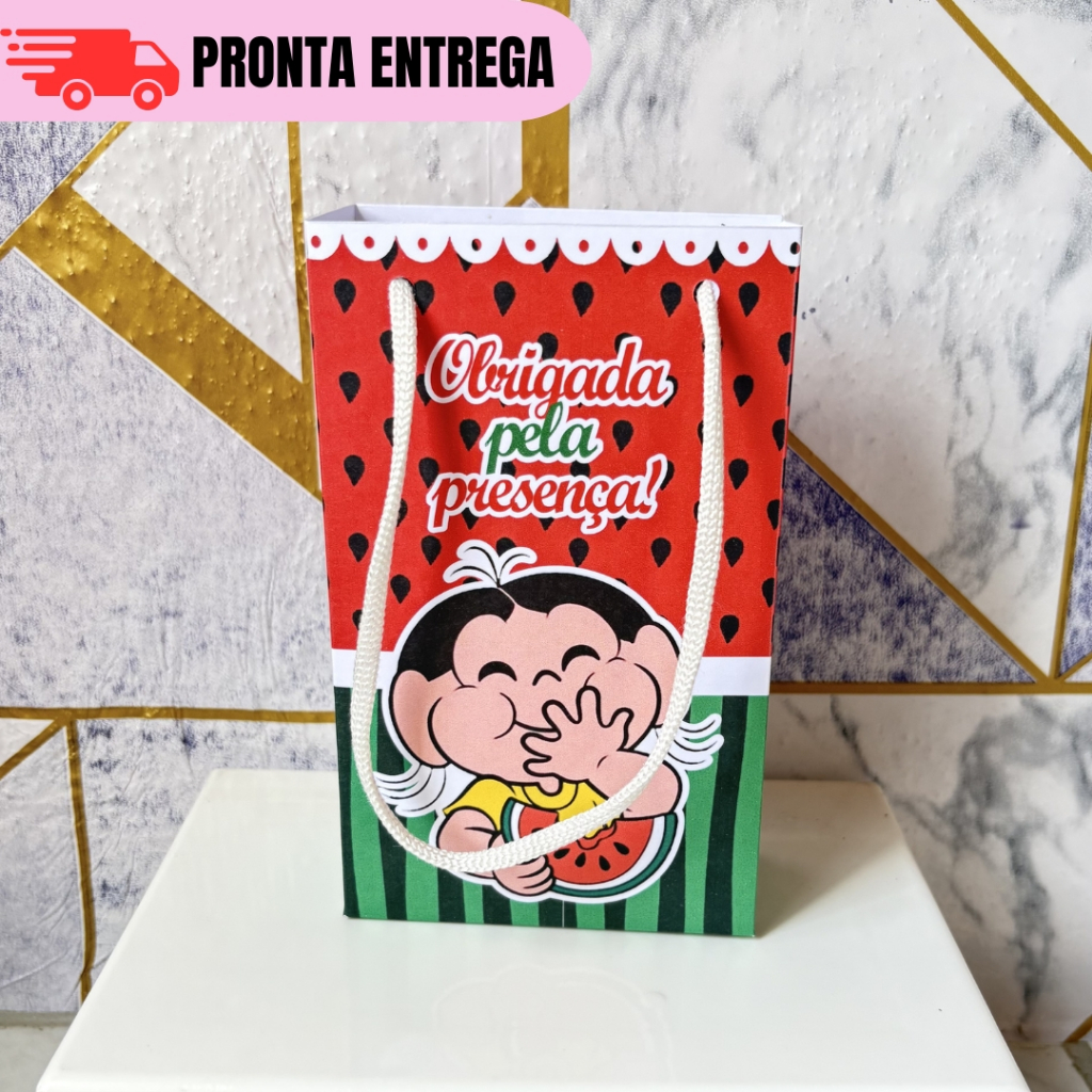 ENVIO RAPIDO Kit 10 a 30 Sacolinhas Personalizada MAGALI Lembrancinhas Festa Infantil Aniversário