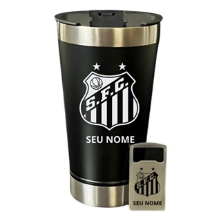 Copo Termico Do Santos Personalizado A Laser Com Seu Nome em Oferta na Shopee