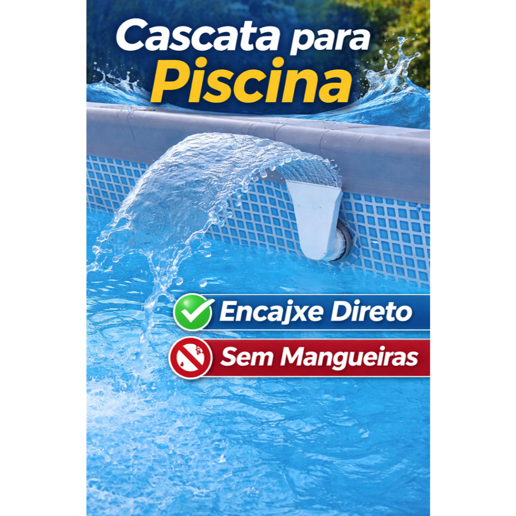 Fonte Cascata para Piscina Intex e Bestway | Encaixe Direto sem Mangueira