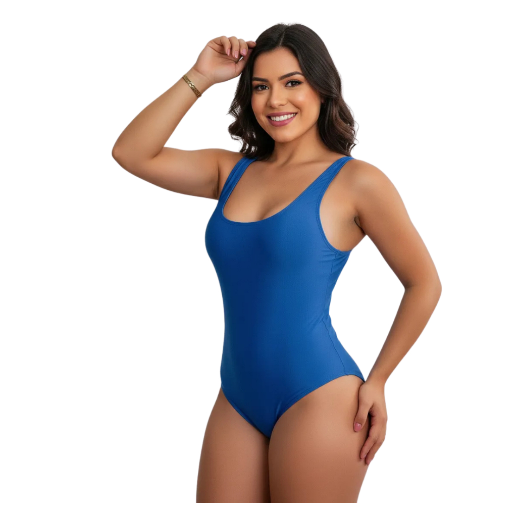 Maiô Lycra Natação Poliamida Praia Piscina Forrado + Touca