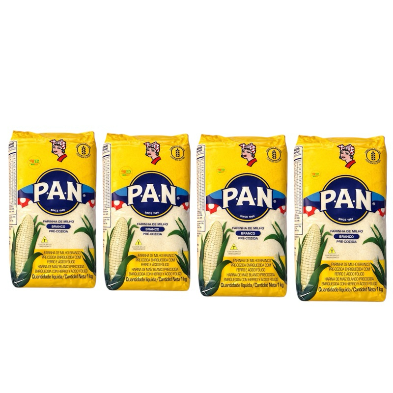 Harina P.a.n (farinha De Milho Branco) Kit 3 Unidades