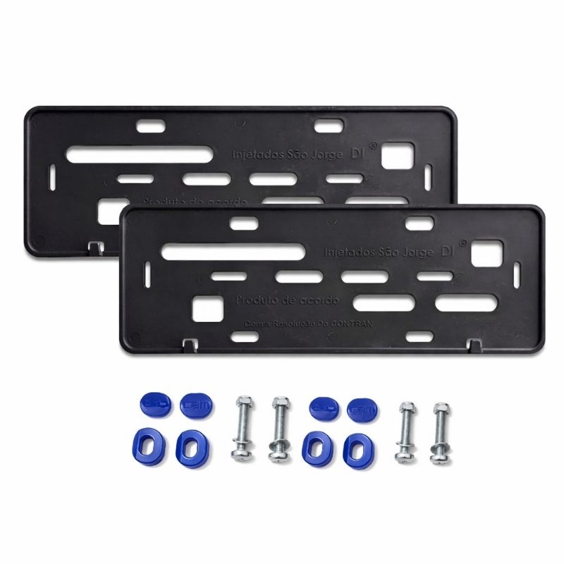 Suporte para placa de carro + Kit lacre e parafusos
