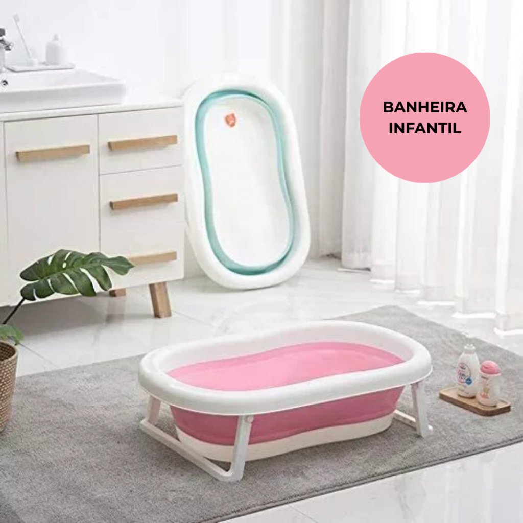 Banheira Retrátil Dobrável Em Silicone De Bebe em Oferta na Shopee