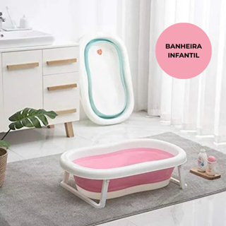 Banheira Retrátil Dobrável Em Silicone De Bebe em Oferta na Shopee