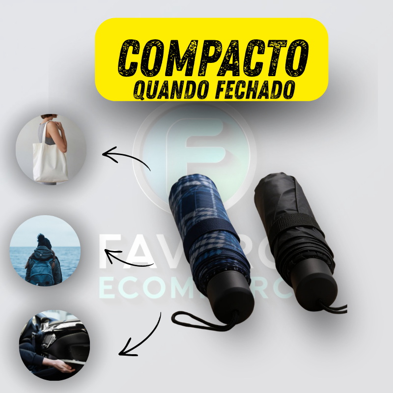 guarda chuva sombrinha resistente barata grande compacta duas cores cabe bolsa mochila  porta luvas