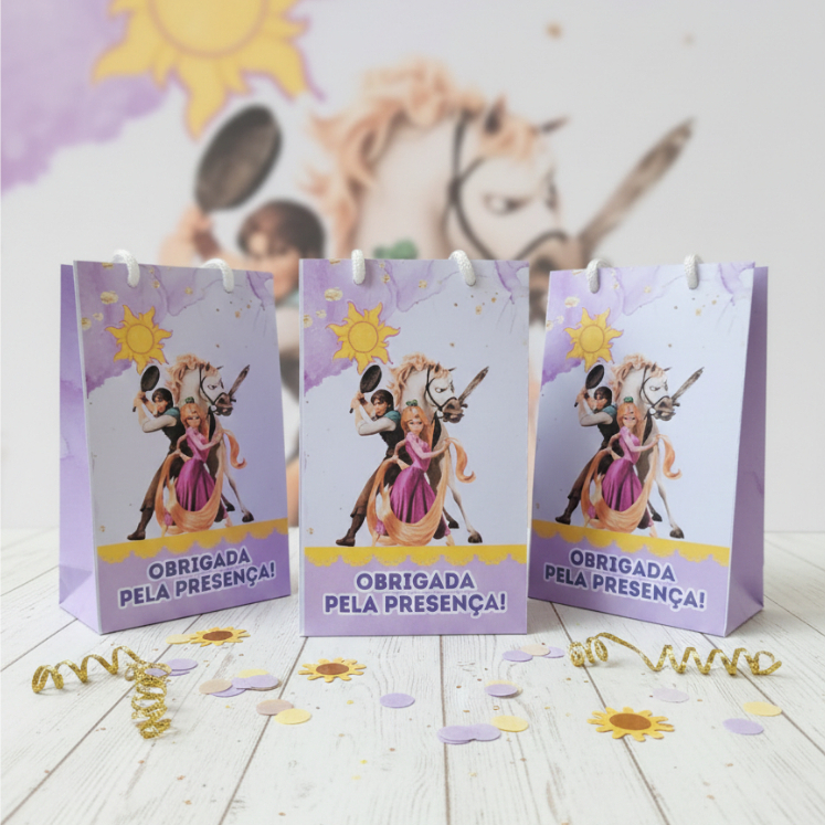 Sacolinhas Personalizadas para Festa Aniversario Lembrancinha Raponzel Enrolados