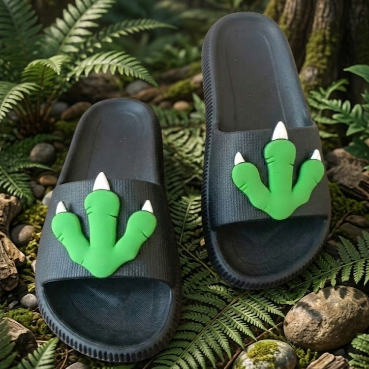 Chinelo Infantil  C Dinossauro 3D Antiderrapante Slide Sandália Infantil Confortável Leve Menino Menina