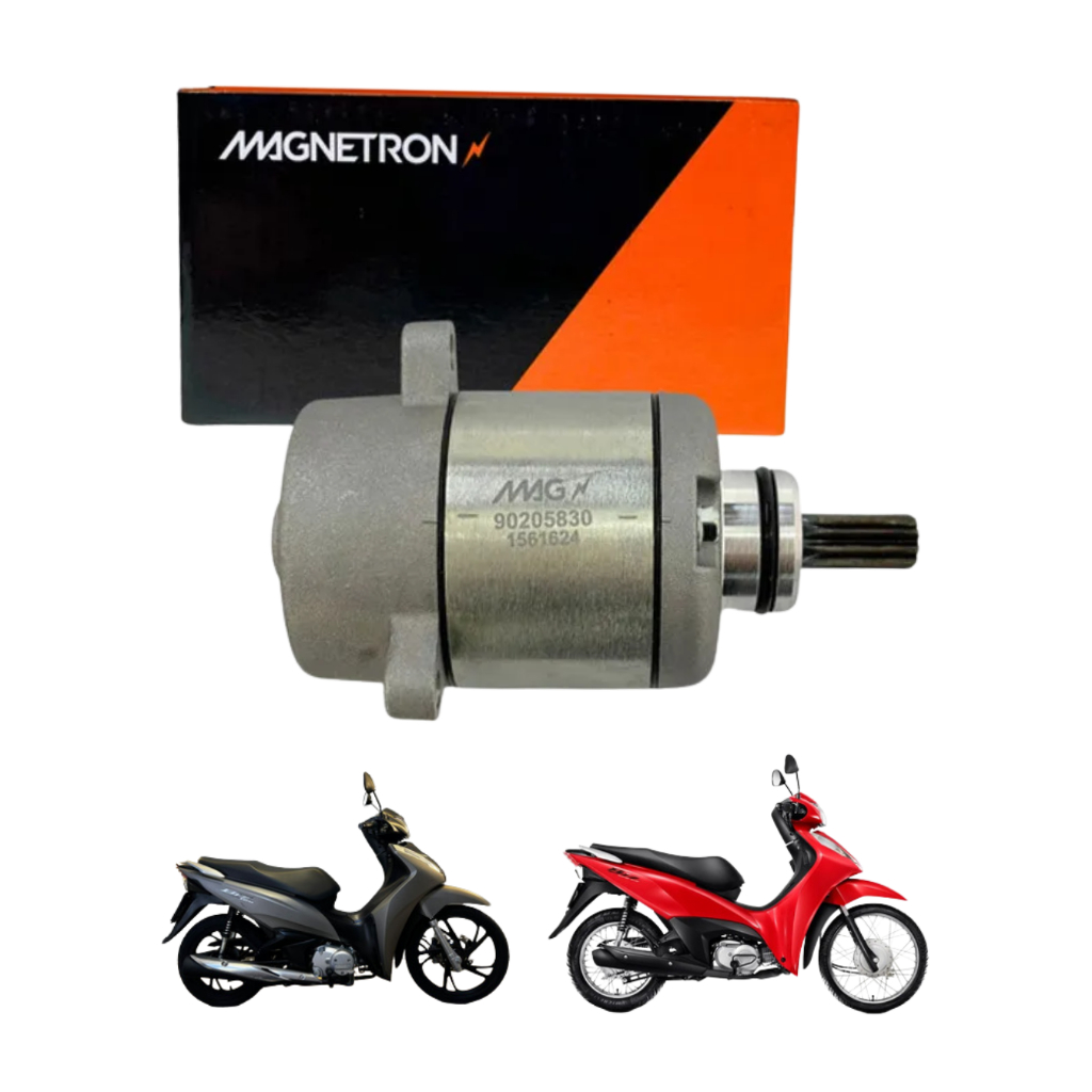 Imagem Motor de Partida Arranque Honda Biz 125 2011 até 2024 Original Magnetron