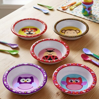 Prato Fundo Bowl Bebê Introdução Alimentar Personagem Infantil Animal 350ml