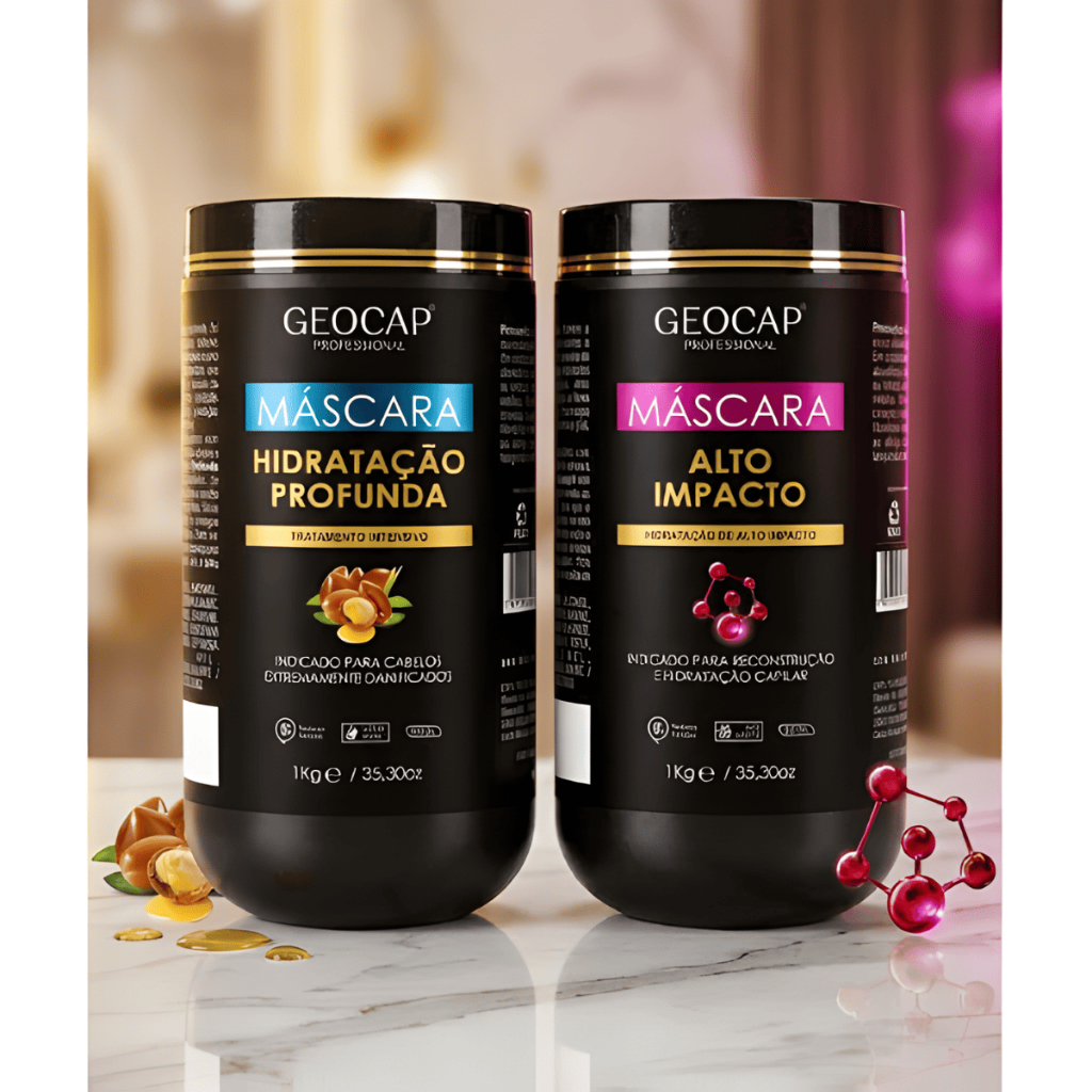 Máscara Capilar Hidratação Profunda e Alto Impacto Geocap Profissional 1kg Nutrição Óleo de Argan