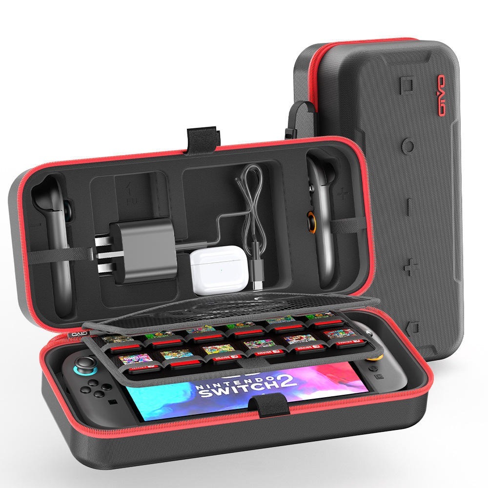 Estojo Case Nintendo Switch / Switch 2 Rígido EVA Porta 24 Jogos Bolsa Protetora Gamer Portátil