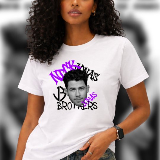 Tshirt Estampada Nick Jonas  Do Trio Jonas Brothers Internacional Rock Pop Música l 100% Algodão Unissex