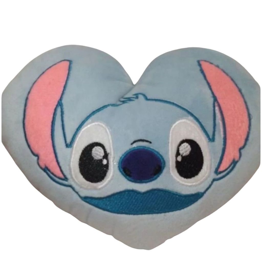 Stitch Coração Azul Almofada de Pelúcia Macia Bordada Decoração Presente Infantil em Oferta na Shopee