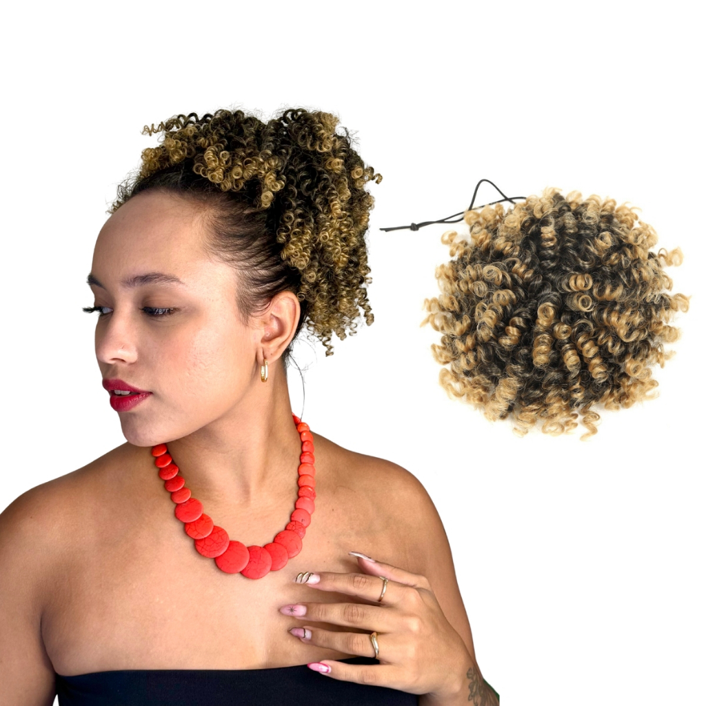 Afro Puff Baby Coque 60g 25cm Freedom - Coque Cacheado Pronta Entrega