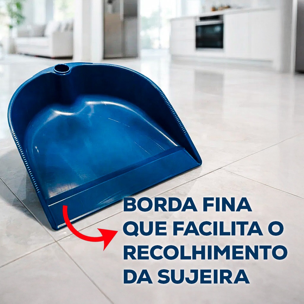 kit 2 Pá de Lixo Pazinha Limpeza - Design Simples e Eficaz, Sem Cabo, Plástico Variado — imagem 2 de 2