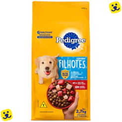 Ração Pedigree Cachorro Filhotes Raças Pequenas Sabor Carne Frango Cereais 2,7kg Cães Porte Pequeno