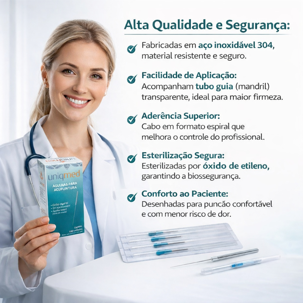 Agulha para Acupuntura 0,25x30mm c/ 100 Uniqmed em Oferta na Shopee