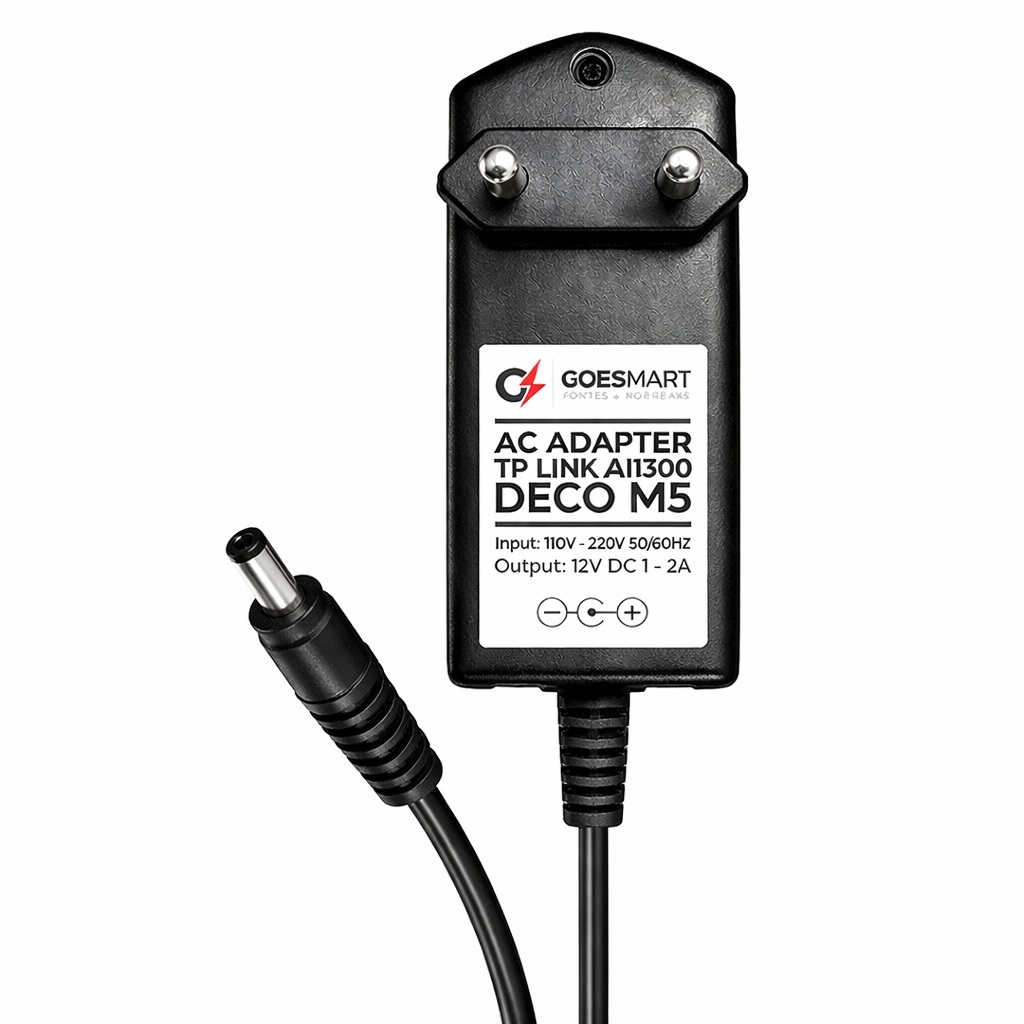 Fonte 12V 2A Para TP-Link Deco M5 AC1300 Roteador Bivolt
