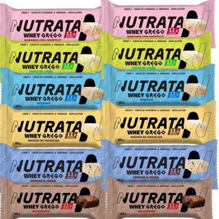 Barrinha Proteina Nutrata Grego Sabores Deliciosa Cx 12x 40g em Oferta na Shopee