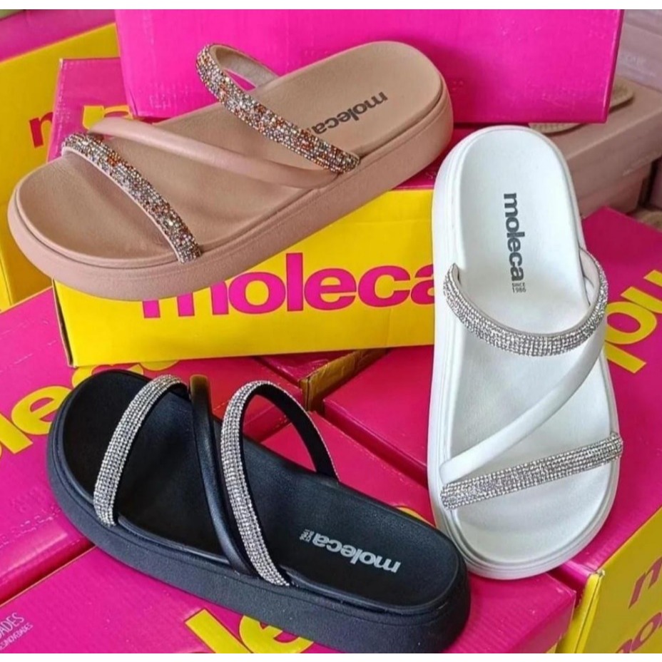 Sandália Papete Birken Brilho Blogueira Moleca Infantil e Adulto 5469121 PROMOÇÃO