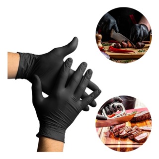 Kit 20 Luvas Preta Churrasqueiro BBQ Premium Luva de Churrasco Cozinheiro Alimentos Hamburgueria em Oferta na Shopee