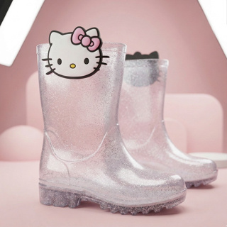 Bota Infantil Galocha Menina Cano Alto Impermeável Chuva Estilo Laços em Oferta na Shopee