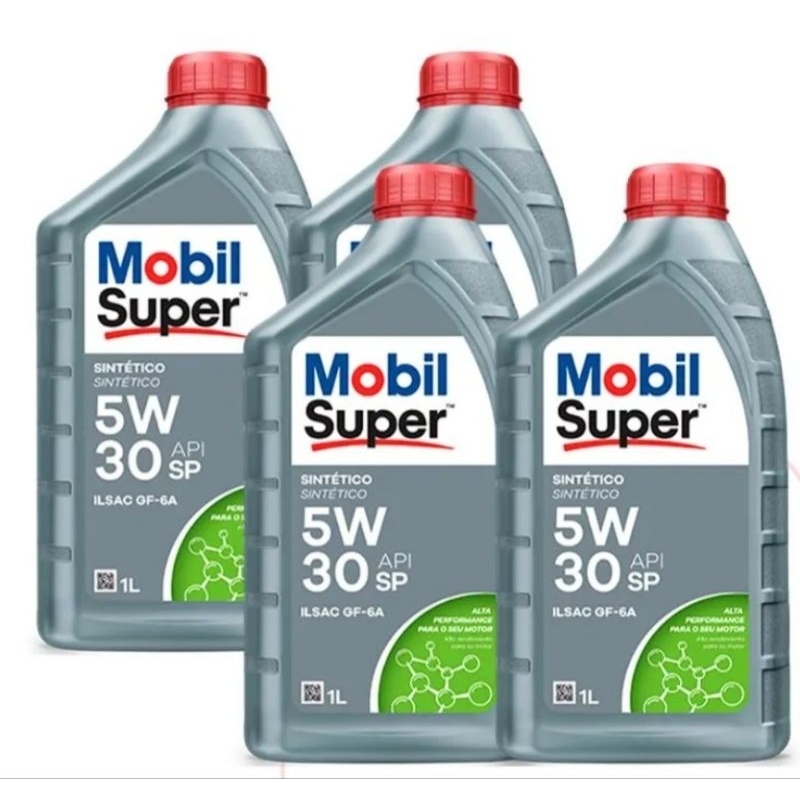 KIT 4 LITROS OLEO MOBIL 5W30 SINTETICO API SP  ILSAC GF-6 KIT 4L