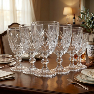 Ruvolo - Taça Diamond de Vidro 330ml 6 peças em Oferta na Shopee