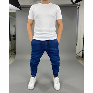 Calças Jogger Premium moda masculino cintura elástica em Oferta na Shopee