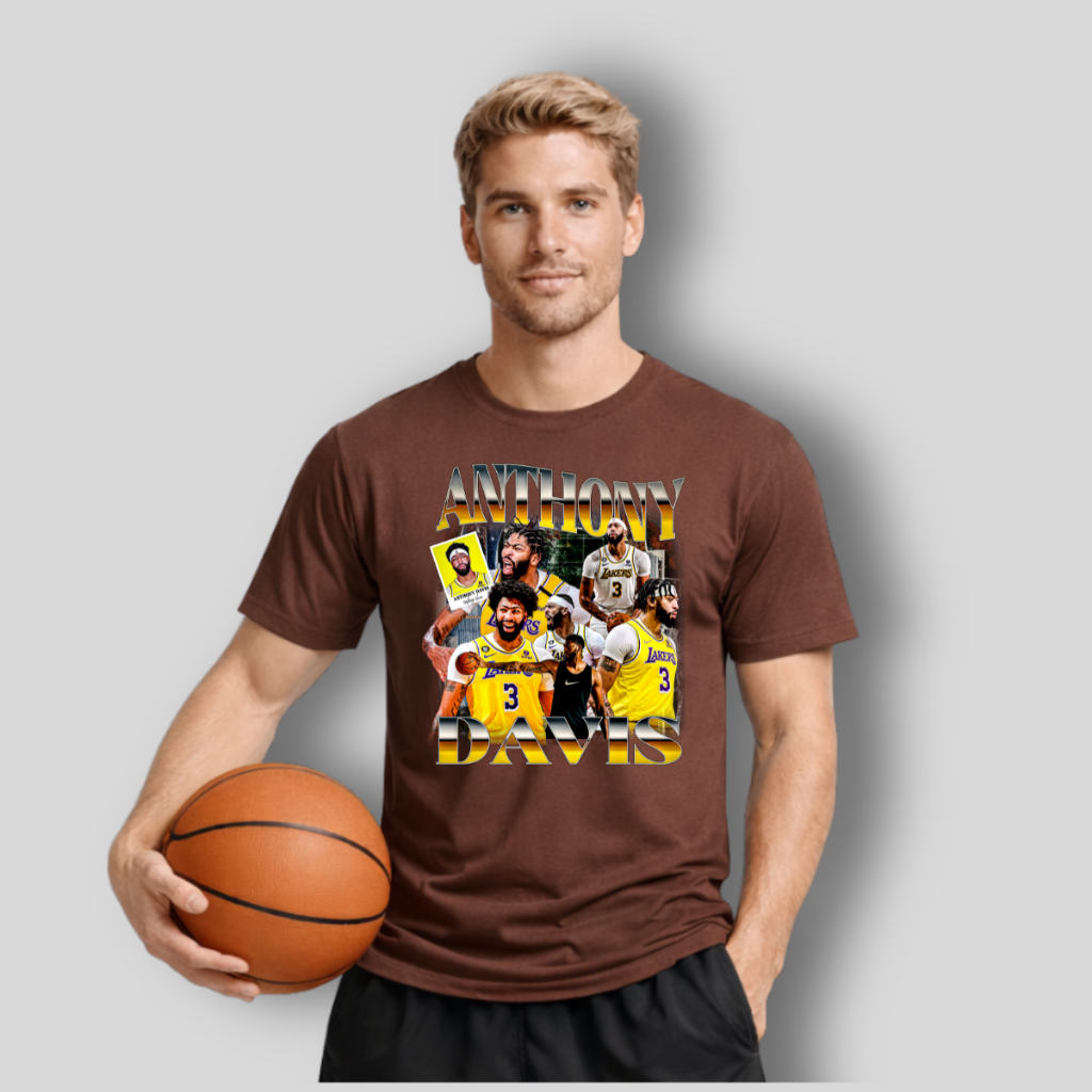 Camiseta Masculina Streetwear Estampada Anthony Davis Lendas Camisa Basquete NBA Alls Stars Lançamento