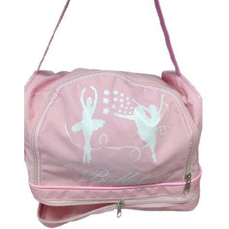 Bolsa de  Ballet com compartimento para sapatilha + Sapatilha de courino - 2 itens